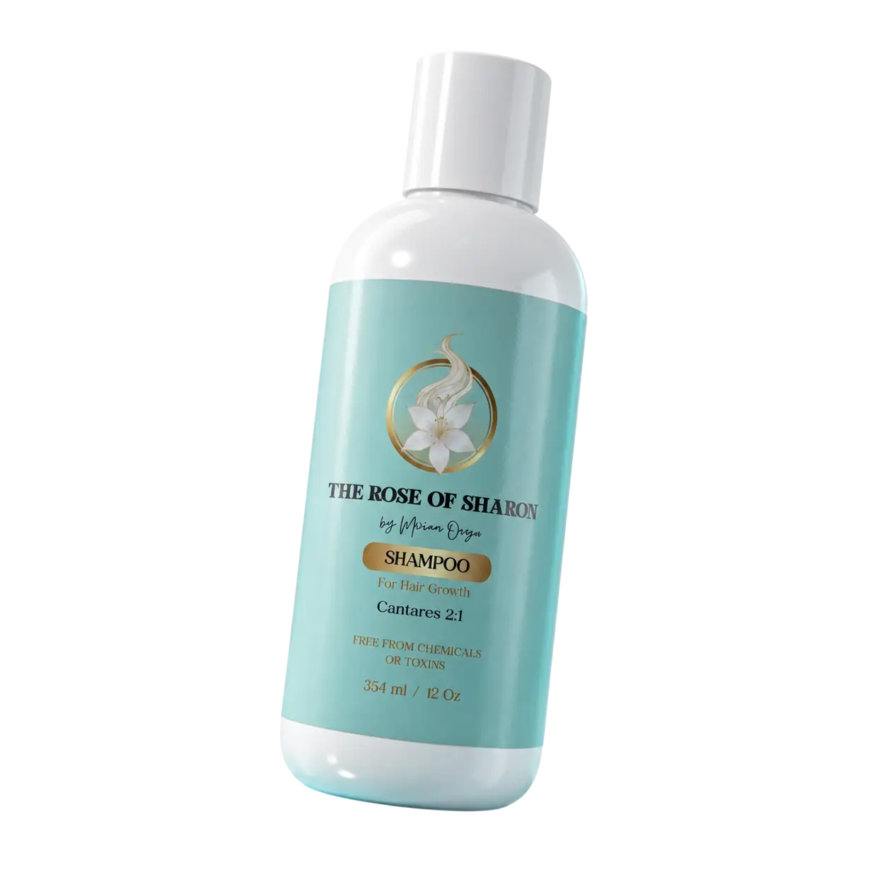The Rose of Sharon shampoo bottle